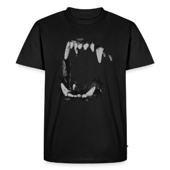 Pitbull teeth Grunge Soft Goth Aesthetic Gift - Men's Premium Organic T-Shirt - black - Front - Nico (187cm)