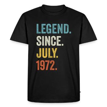 Légende Depuis juillet 1972 50e anniversaire - T-shirt Premium bio Homme - noir - Devant - Nico (187cm)