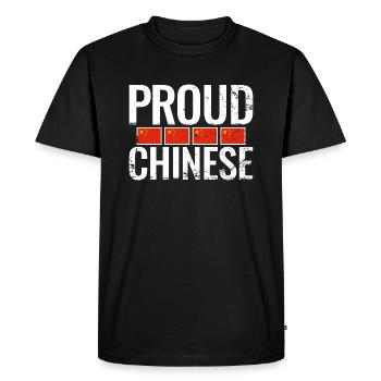 Fier drapeau chinois chinois - T-shirt Premium bio Homme - noir - Devant - Nico (187cm)