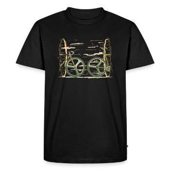 Bicycle portal black hole - Men's Premium Organic T-Shirt - black - Front - Nico (187cm)