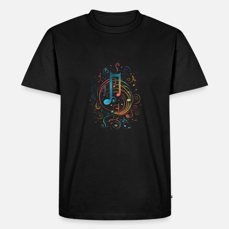 Notes visualized music - Men's Premium Organic T-Shirt - black
