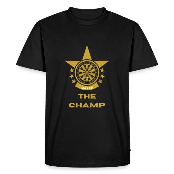 Darts Champ - Men's Premium Organic T-Shirt - black - Front - Nico (187cm)