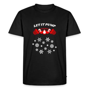 Laissez-le pomper Noël - T-shirt Premium bio Homme - noir - Devant - Nico (187cm)