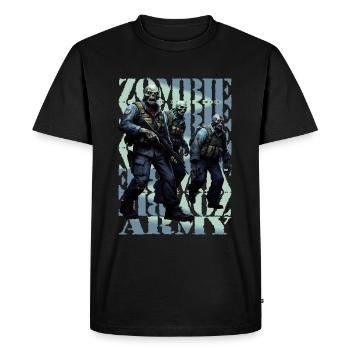 Zombie Army - Men's Premium Organic T-Shirt - black - Front - Nico (187cm)