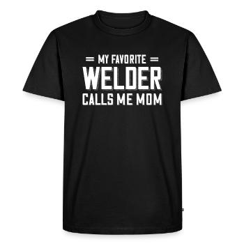 Tenue de soudeur pour soudeurs - T-shirt Premium bio Homme - noir - Devant - Nico (187cm)