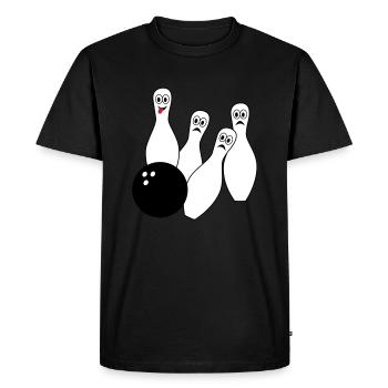 Bowling - Men's Premium Organic T-Shirt - black - Front - Nico (187cm)