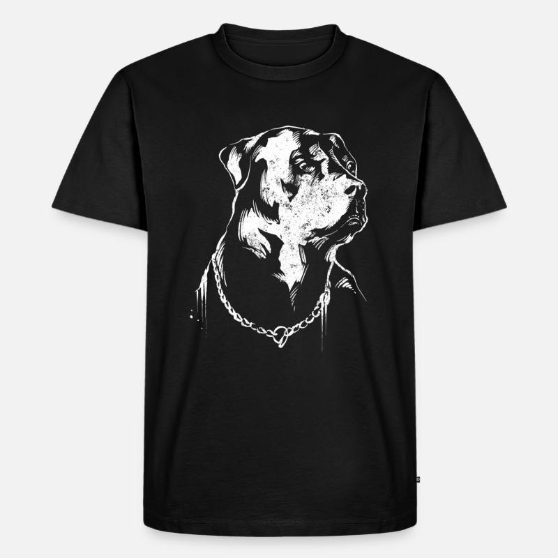 Rottweiler - Männer Premium Bio T-Shirt - Schwarz