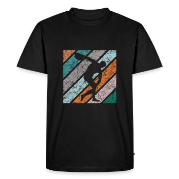 Conception de lancer de disque Lanceur de disque Lanceur de disque - T-shirt Premium bio Homme - noir - Devant - Nico (187cm)