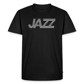 Conception du logo Jazz Lines - T-shirt Premium bio Homme - noir - Devant - Nico (187cm)