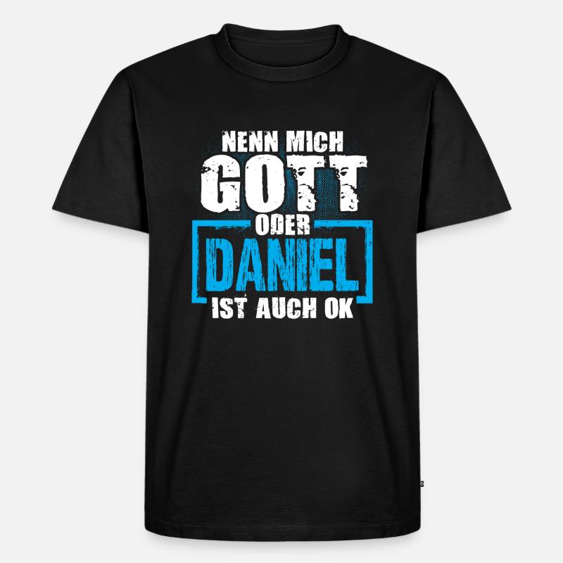 DANIEL - ok - Männer Premium Bio T-Shirt - Schwarz