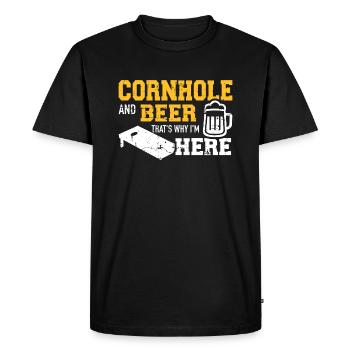 Cornhole - T-shirt Premium bio Homme - noir - Devant - Nico (187cm)