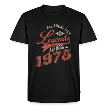 LEGEND ARE BORN IN 1978 cadeau anniversaire 43 ans - T-shirt Premium bio Homme - noir - Devant - Nico (187cm)