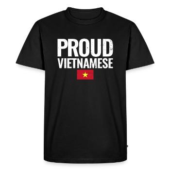 Fier Vietnam Vietnam Drapeau Vietnamien - T-shirt Premium bio Homme - noir - Devant - Nico (187cm)