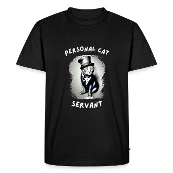 personal cat servant - T-shirt Premium bio Homme - noir - Devant - Nico (187cm)