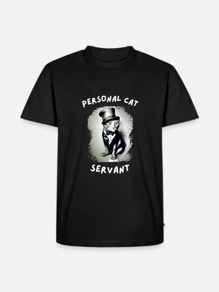 Personal Cat Servant - Men's Premium Organic T-Shirt - black