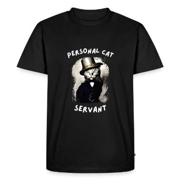 personal cat servant - T-shirt Premium bio Homme - noir - Devant - Nico (187cm)