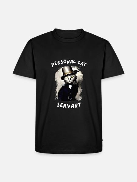 Personal Cat Servant - Men's Premium Organic T-Shirt - black