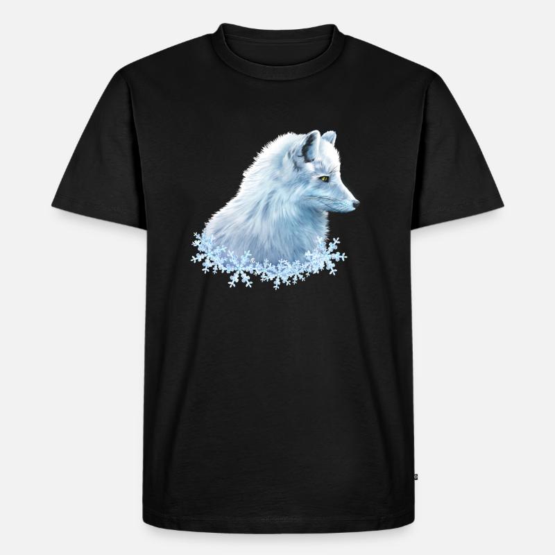 Polarfuchs - Männer Premium Bio T-Shirt - Schwarz
