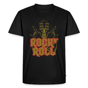 Rock And Roll | Colors can be changed - Men's Premium Organic T-Shirt - black - Front - Nico (187cm)