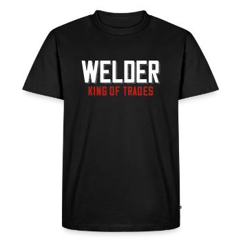 Welder saying for proud metal workers and - Men's Premium Organic T-Shirt - black - Front - Nico (187cm)