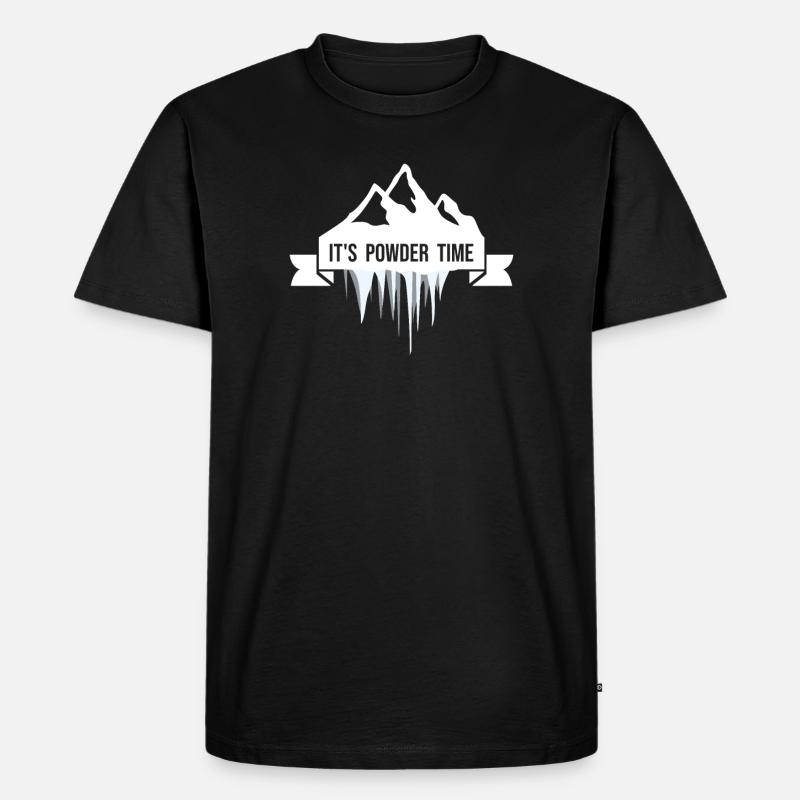 IT'S POWDER TIME - Ski Snowboard Freeride - Maglietta ecologica premium da uomo - nero