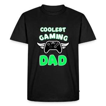 Le papa de jeu le plus cool - Papa joueur - T-shirt Premium bio Homme - noir - Devant - Nico (187cm)