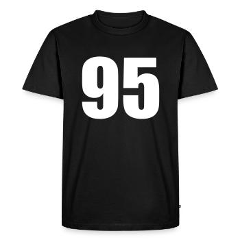 95 - Men's Premium Organic T-Shirt - black - Front - Nico (187cm)