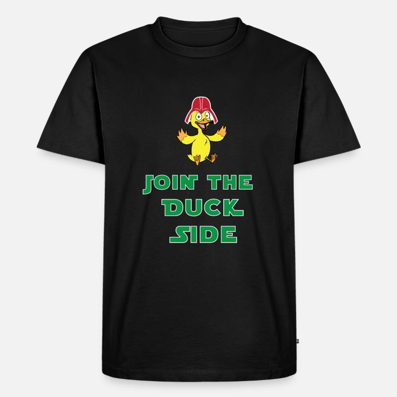 Join the duck side - Männer Premium Bio T-Shirt - Schwarz