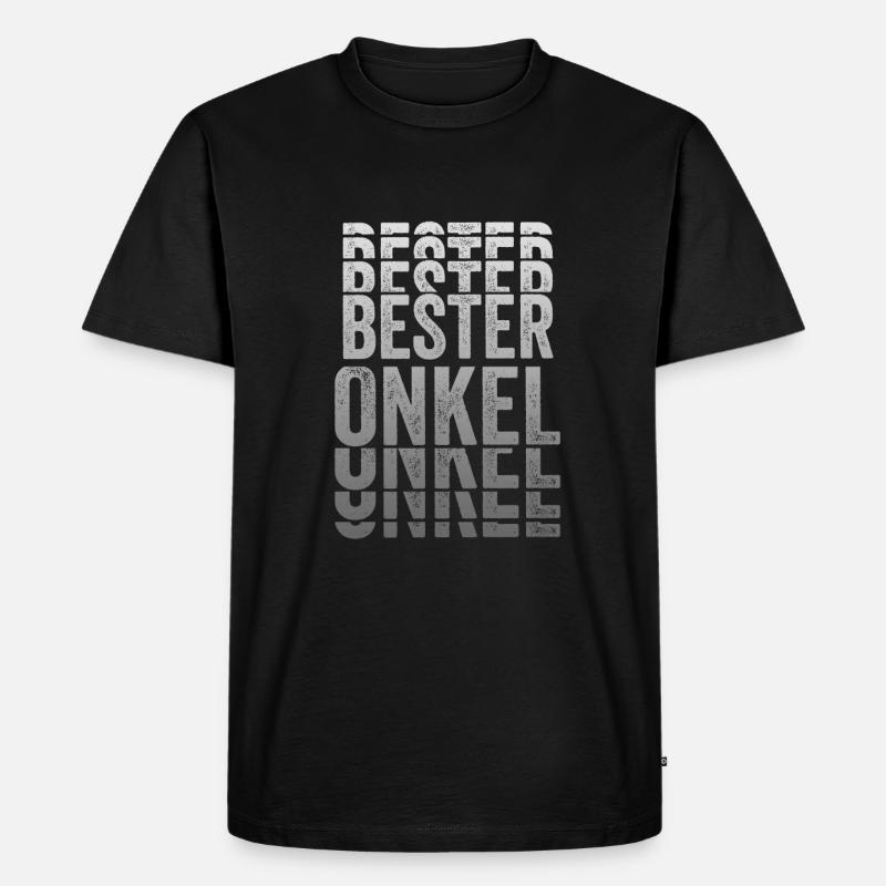 Bester Onkel - Männer Premium Bio T-Shirt - Schwarz