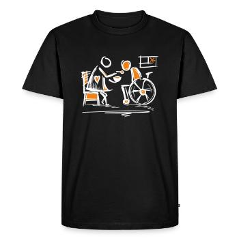 Aidant principal,Aidant,Infirmière,Idée cadeau - T-shirt Premium bio Homme - noir - Devant - Nico (187cm)