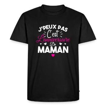 Joyeux Anniversaire Maman Cadeau D'anniversaire - T-shirt Premium bio Homme - noir - Devant - Nico (187cm)