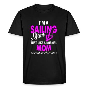 I am A Sailing Mom - Men's Premium Organic T-Shirt - black - Front - Nico (187cm)
