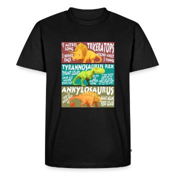Dinosaur dino dinosaur animal reptile gift - Men's Premium Organic T-Shirt - black - Front - Nico (187cm)