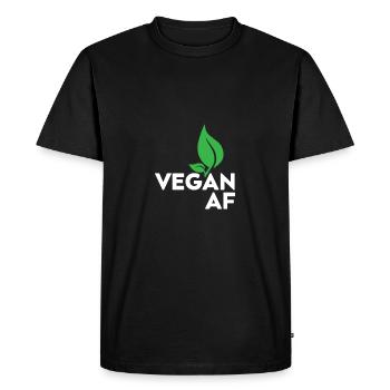 Vegan AF vegan gift - Men's Premium Organic T-Shirt - black - Front - Nico (187cm)