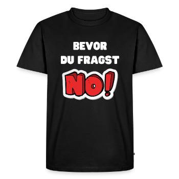 Before you ask: No - Men's Premium Organic T-Shirt - black - Front - Nico (187cm)