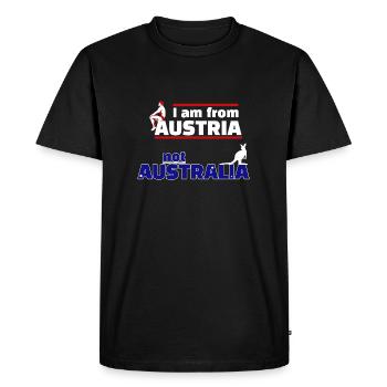 Je viens d'Autriche pas d'Australie - musicmaker12 - T-shirt Premium bio Homme - noir - Devant - Nico (187cm)