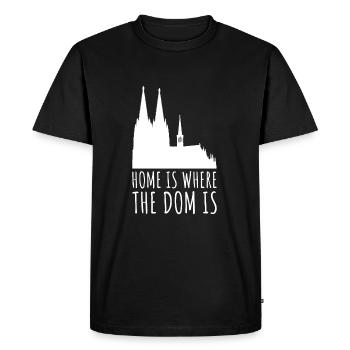 Cologne Dom Cologne Idées cadeaux Silhouette Carnaval - T-shirt Premium bio Homme - noir - Devant - Nico (187cm)