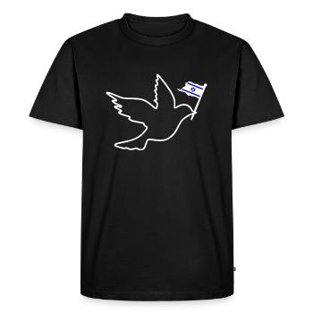 Israel Dove of peace - Men's Premium Organic T-Shirt - black - Front - Nico (187cm)