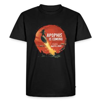 Apophis 13.04.2029 / Interstellar Object 99942 - Men's Premium Organic T-Shirt - black - Front - Nico (187cm)