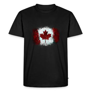 Graffiti drapeau canadien - T-shirt Premium bio Homme - noir - Devant - Nico (187cm)