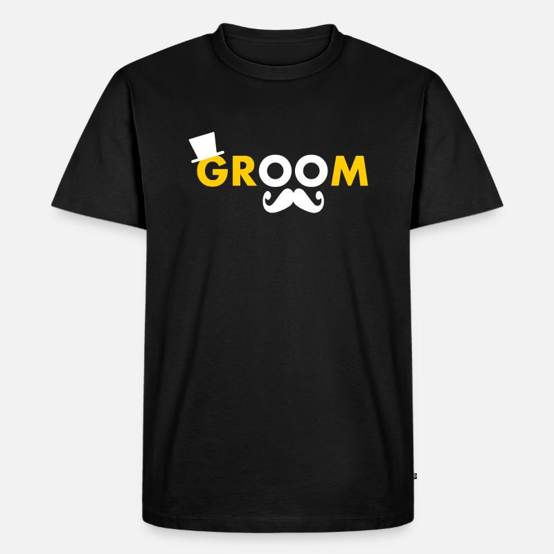 Groom - Männer Premium Bio T-Shirt - Schwarz