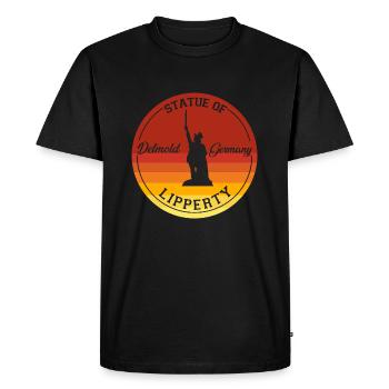 Hermannsdenkmal Detmold Teutoburger Wald T-Shirt - Männer Premium Bio T-Shirt - Schwarz - Vorne - Nico (187cm)
