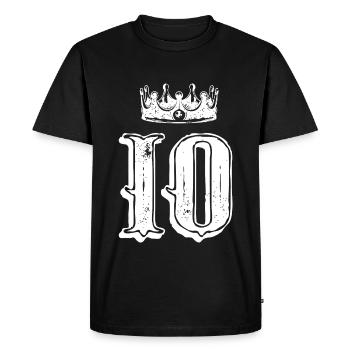 Couronne de 10 chiffres - T-shirt Premium bio Homme - noir - Devant - Nico (187cm)