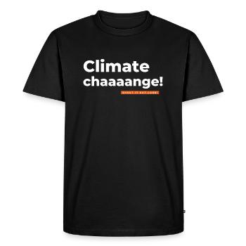 Changement climatique. Changement climatique. - T-shirt Premium bio Homme - noir - Devant - Nico (187cm)