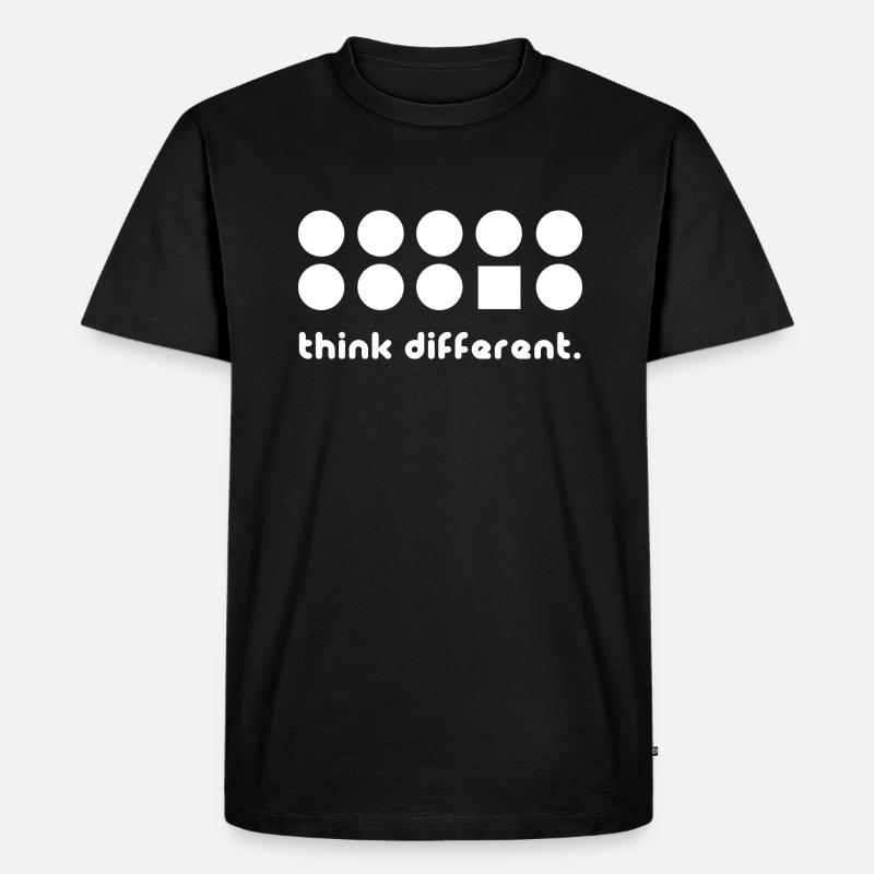 Think different - Männer Premium Bio T-Shirt - Schwarz