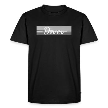 Retro Lettering at White Cliffs Dover Kent - Men's Premium Organic T-Shirt - black - Front - Nico (187cm)
