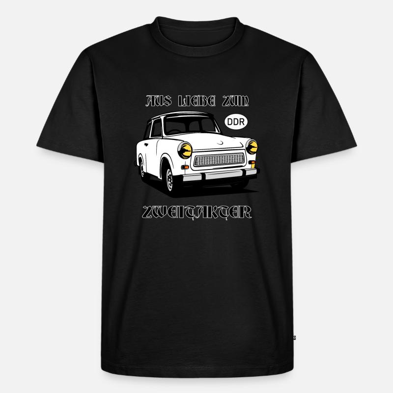 Trabant Trabi Auto - Männer Premium Bio T-Shirt - Schwarz