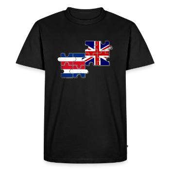 Costa Rica Drapeau de la Grande-Bretagne - T-shirt Premium bio Homme - noir - Devant - Nico (187cm)