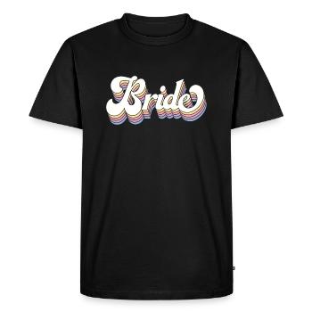 Retro Style Bride - Bachelorette Party Gift - Men's Premium Organic T-Shirt - black - Front - Nico (187cm)