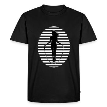 Corde à sauter Corde à sauter Autocollant de saut Chemise - T-shirt Premium bio Homme - noir - Devant - Nico (187cm)